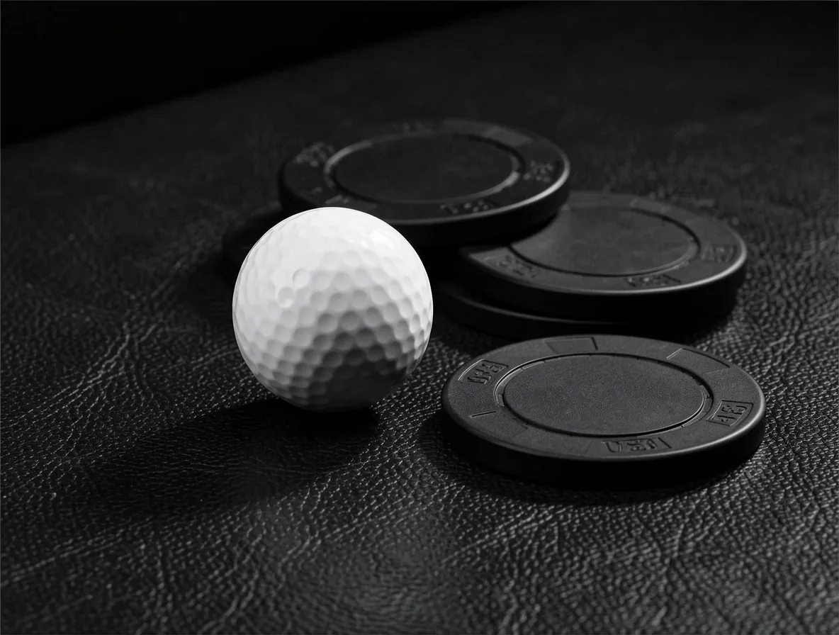 Synergie symbolique entre le matériel de golf et les jetons de poker