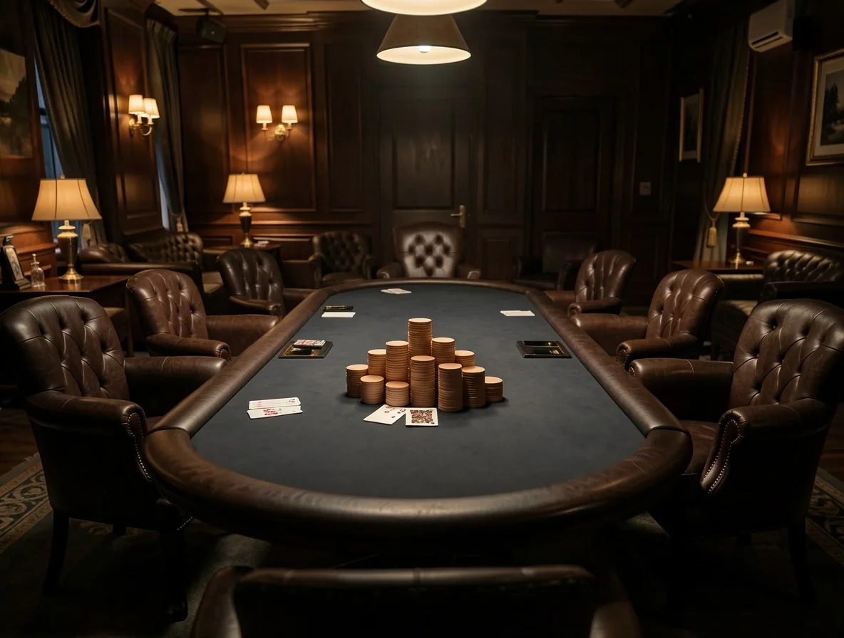 Salon de poker privé et lounge haut de gamme