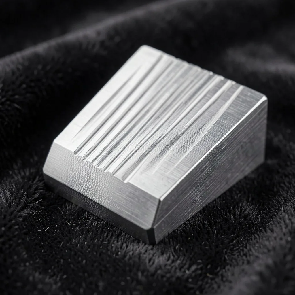 Stries usinées CNC sur face de wedge en acier carbone