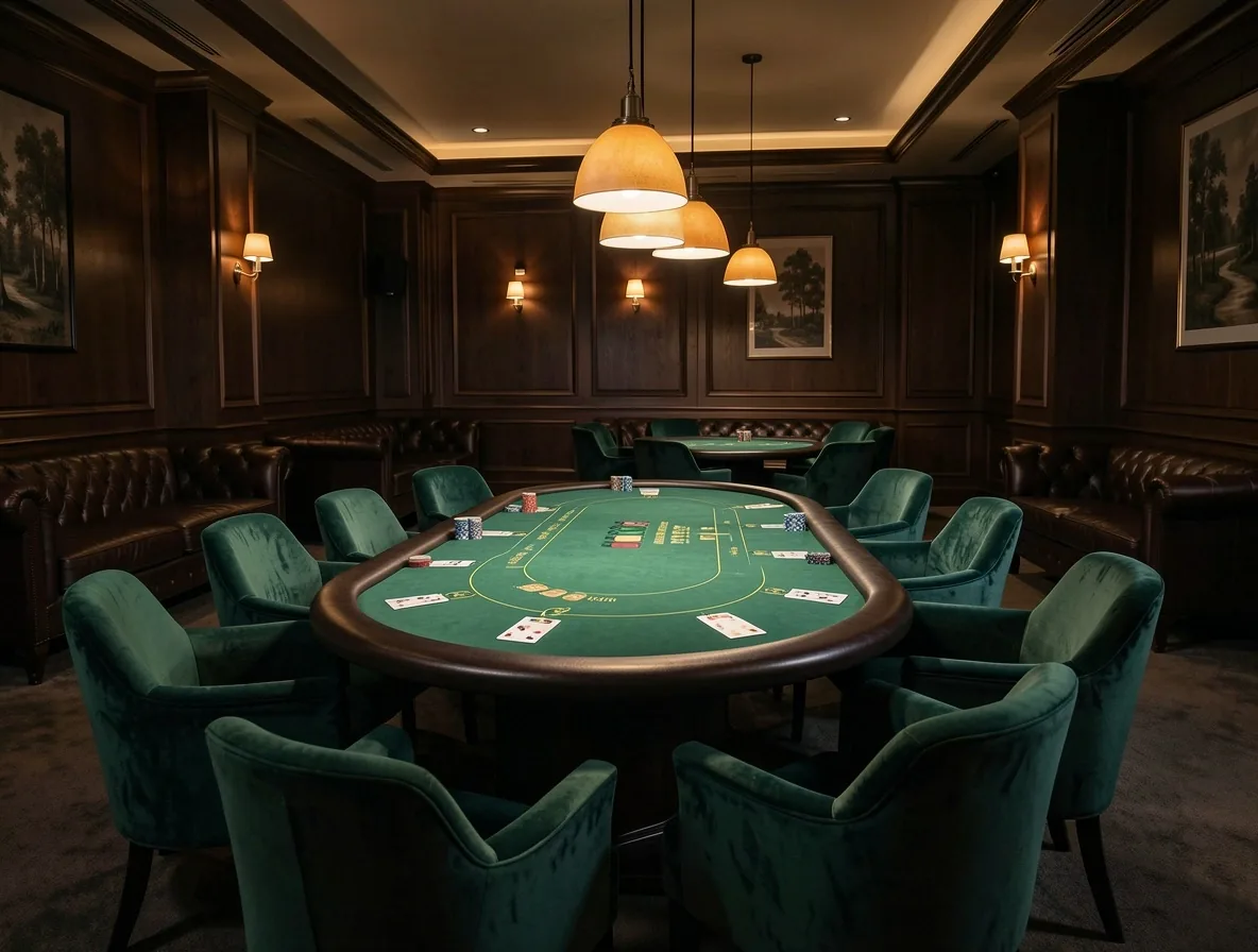 Table de poker professionnelle avec accoudoirs en cuir et feutrine premium