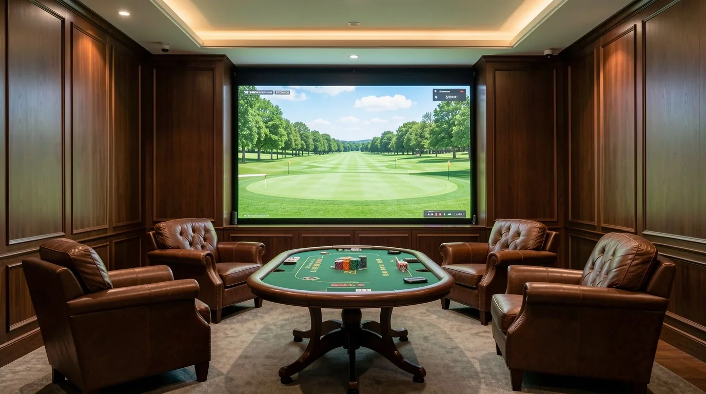 Espace hybride golf fitting et lounge privé au Montelle
